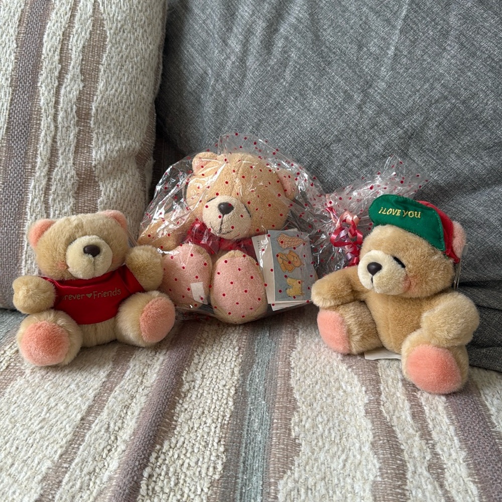 Lot (3) Plush Teddy Bear Set - Forever Friends